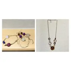 欧州航路 カラフルビーズブレスレット ピアス ネックレス セット