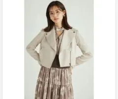 BigカラーフェイクスエードライダースJK　リエンダ