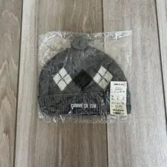COMME CA ISM ベビー帽子（１歳から１歳半） グレー ダイヤモンド柄
