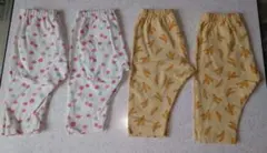 双子の保育園の予備服に！ユニクロ七分丈レギンス4枚セット③ サイズ100
