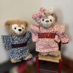 B151 ダッフィー &シェリーメイ　ハンドメイド　ペアコスチューム