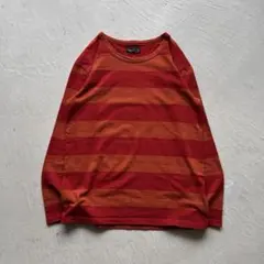 00s agnes b. border l/s 太ボーダー ロンt 赤 オレンジ