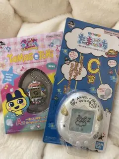 たまごっち 一番くじ A賞 キラ2レインボー C賞 コンパクトミラー 白
