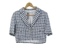 ZARA チェック柄 ツイードジャケット