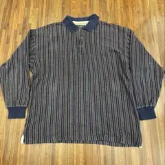 CHAPS ラルフ　ラガーシャツ　ストライプ　古着　レトロ　アメカジ　M