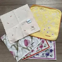 ハンカチ　ハンドタオル　renoma レノマ　花柄　5枚セット