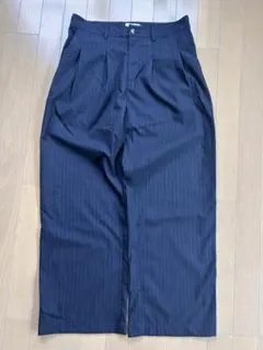 bonbon store ストライプストレートスラックス B5071 サイズM - メルカリ