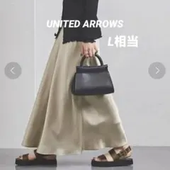 UNITED ARROWS サテン マキシスカート 40（L相当）ゴールドのサムネイル