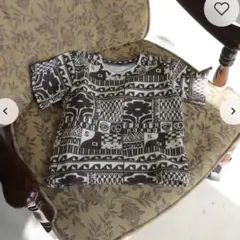 semon セモン　パネルTシャツ　ブラックのサムネイル