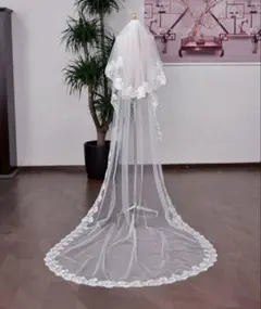 ウェディング　ベール　ロング　ロングベール　グローブ　ベレー帽　セット