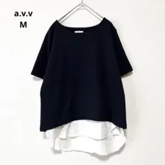 美品 ヴィヴィアン RED LABEL 異素材切替 半袖 カットソー size2 