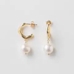 【限定値下】 ete パール フープピアス