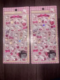 ハローキティ キャラクターシール 2シートセットボンボンドロップシール
