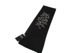 「撫松庵」刺繍半襟 桜（黒）