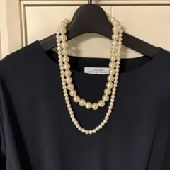 2連 パール ネックレス