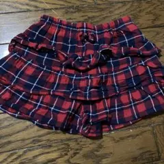 チェック柄フリルキュロット　120cm