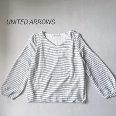 【ユナイテッドアローズ】 Tシャツ 長袖 細ボーダー 上品 シンプル カジュアルのサムネイル