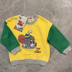 新品★95cm トムとジェリー 長袖トレーナー 裏起毛