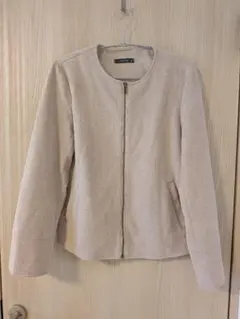 Aqua Garage ベージュ ジップアップジャケット