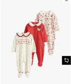 NEXT 足付きロンパース 3枚セット9m-12m