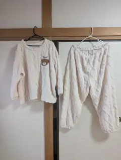 フリース素材 クマ刺繍 セットアップ 2XL
