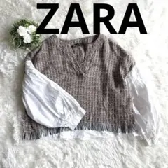 ZARA トップス　ブラウス　パフスリーブ、長袖