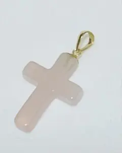 中古K18ローズクォーツペンダントトップ