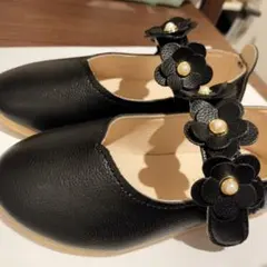 15.5〜16.0 極美品 黒 フォーマルシューズ 発表会 入園式 卒園式