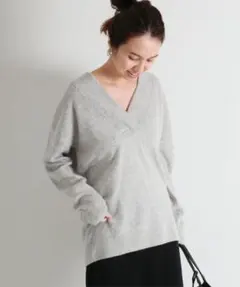 Lily Linen アゼ プルオーバー グレー 美品 麻 ニット リリーリネン