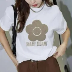 MARY QUANT × PUBLUX/マリークワント 相良刺繍 Tシャツ　Mのサムネイル