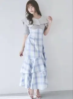新品 dazzlin ラッフルマーメイドコンビワンピース Sサイズ
