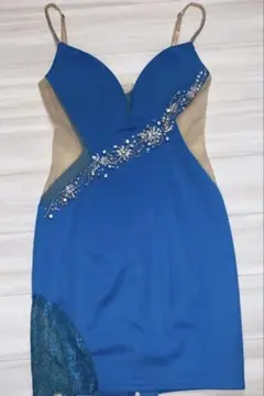 AngelR エンジェルアール キャバドレス キャバ ドレス 青 ブルー ビジュ