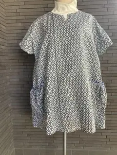 幾何学模様浴衣リメイクチュニック