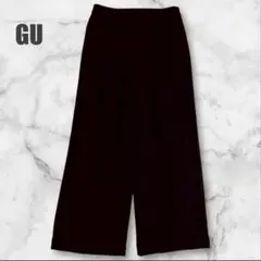 ジーユー スラックス パンツ 秋冬 XL ゆったり きれいめ 大きいサイズ 黒