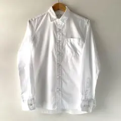 【 無印良品 オーガニック コットン 】ホワイト ブロードシャツ M