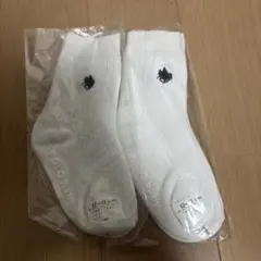 ポロ・ベビー　キッズ靴下 ホワイト2足組