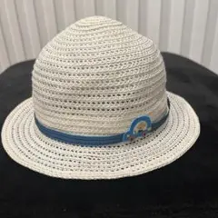 【美品】familiar 麦わら帽子 車刺繍 49cm