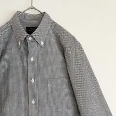【未使用に近い★希少なシアサッカー】BEAMS＋ギンガムチェックBDシャツ★S★のサムネイル
