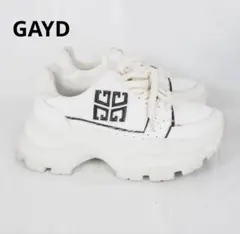 GYDA♡厚底ホワイトスニーカー　G SQUARE DADソールスニーカーのサムネイル