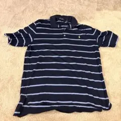 Polo by Ralph Lauren ネイビー ストライプ ポロシャツ L