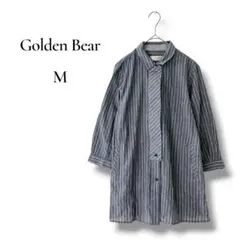 Golden Bear シャツワンピース M ストライプ 七分袖 チュニックのサムネイル