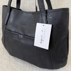 未使用】アニエスベー トートバッグ ハンドバッグ 黒緑 - メルカリ