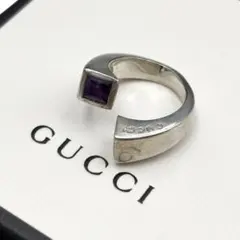 １７日迄値下げ！レア★GUCCIアメジスト オープンリング 2026年最新】グッチアメジストの人気アイテム - メルカリ