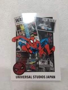 スパイダーマン ライド 台紙 USJ シール付きのサムネイル