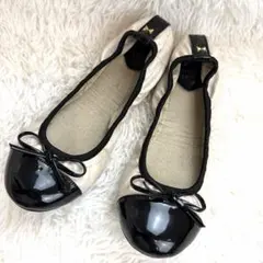【美品】バタフライツイスト キルティング バレエシューズ バイカラー 38のサムネイル