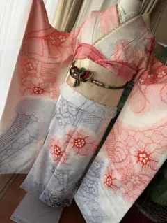 白ピンク系 絞り 振袖 成人式 振袖4点セット‼️TM NO147 フルセット可 白ピンク系 絞り 振袖 成人式 振袖4点セット‼️TM NO147 フルセット可
