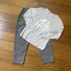 ジャラシックパーク　ロンT 130センチ、グレンチェックパンツ120センチ