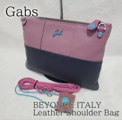 美品【gabs】ガブス ビヨンセ　ショルダーバッグ ネイビー&ピンク 牛革のサムネイル