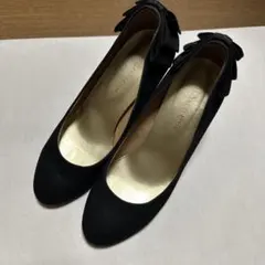 オリエンタルトラフィック リボン付きブラックパンプス