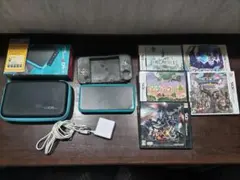 【すぐ遊べるセット】New 2DS LL ブラック/ターコイズブルー　ソフト５本